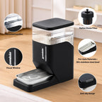 Automatic Dog Water Dispenser 6L with Stainless Steel Bowl, Automatic Water Bowl Dispenser for Cats, 1.6 Gallon Pet Waterer 100% BPA Free, Black