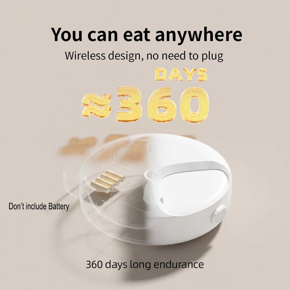 4 Meals Freshness Dry Wet Food Automatic Pet Feeder Cat Smart Feeding Dog Food Dispenser Button Timing Cat Dog Slow Feeding Bowl
