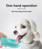 Portable 12Oz Leak-Proof Dog Water Bottle - Ideal for Outdoor Adventures with Your Pet - Blue