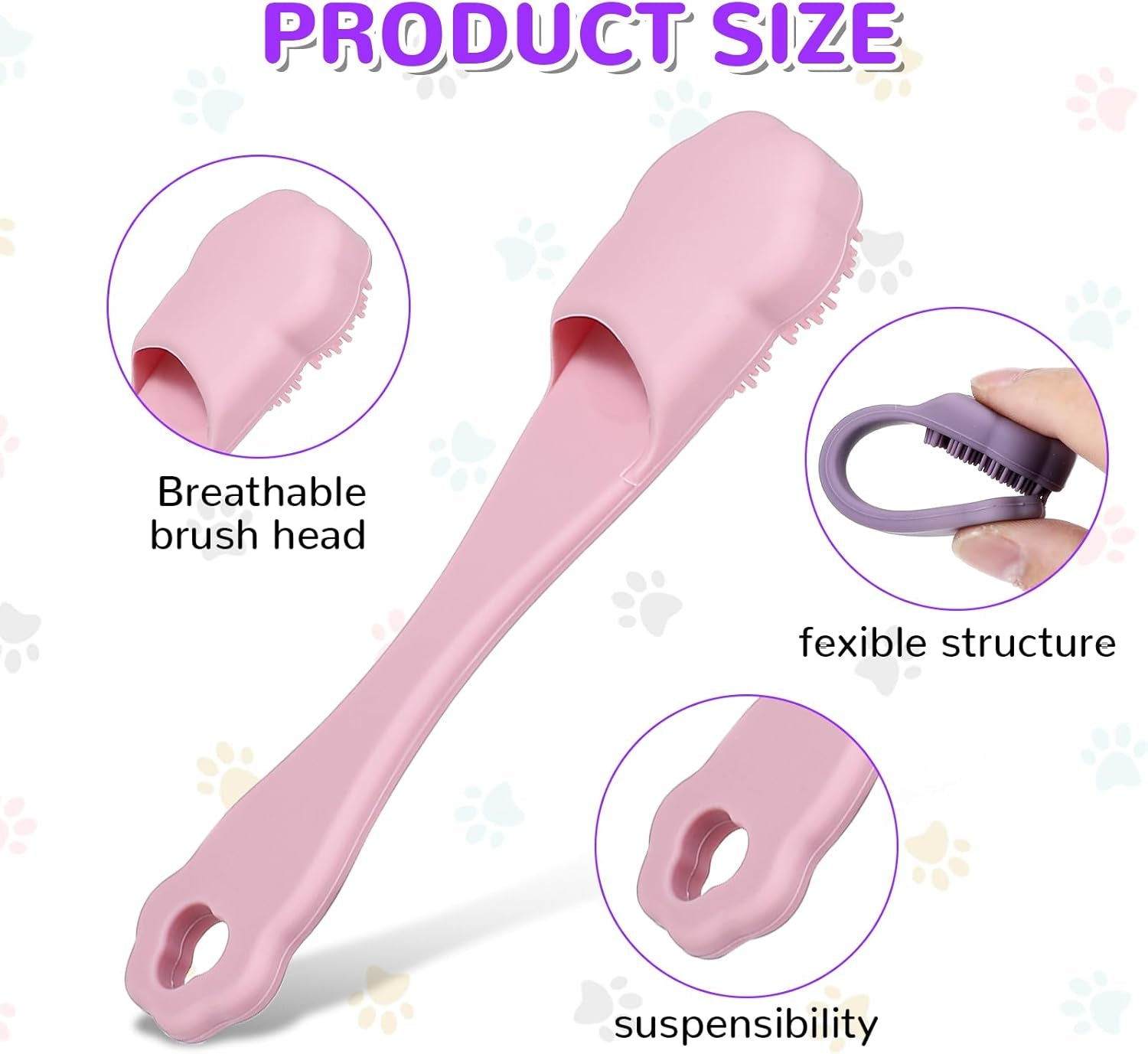 4 Pack Silicone Dog & Cat Finger Toothbrush Kit - Food Grade, Safe, Non-Toxic, Easy Teeth Cleaning, Prevents Bad Breath & Oral Inflammation