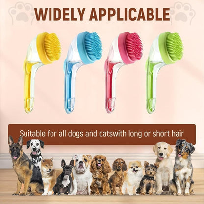 Transform Your Pet's Bath Time with the 2 in 1 Dog Bath Brush - Massage and Shampoo Dispenser for Ultimate Grooming Experience!