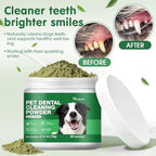 Revolutionary Dog & Cat Dental Powder - Natural Herbal Formula for Fresh Breath, Tartar & Plaque Reduction - No Brush Needed, Easy Pet Food Additive (2.75Oz)