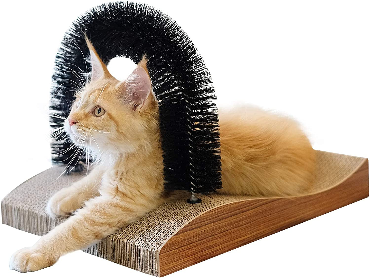 Ultimate Cat Self Groomer & Scratching Pad - 2-in-1 Fun for Your Feline Friend