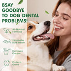 Revolutionary Dog & Cat Dental Powder - Natural Herbal Formula for Fresh Breath, Tartar & Plaque Reduction - No Brush Needed, Easy Pet Food Additive (2.75Oz)
