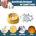 Lick and Roll Bowl for Dogs - The Ultimate No-Mess Slow Feeder for Bone Broth, Yogurt & Supplements | Perfect for Puppies, Seniors, and Post-Op Nutrition