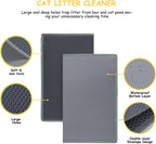 Cat Litter Mat, Litter Box Mat, Large Double Layer Waterproof Proof Trapping Mat, Non-Slip Design, Kitty Litter Rug, Cat Supplies, Easy to Clean, 24X15 Inch, Grey, Pack of 1
