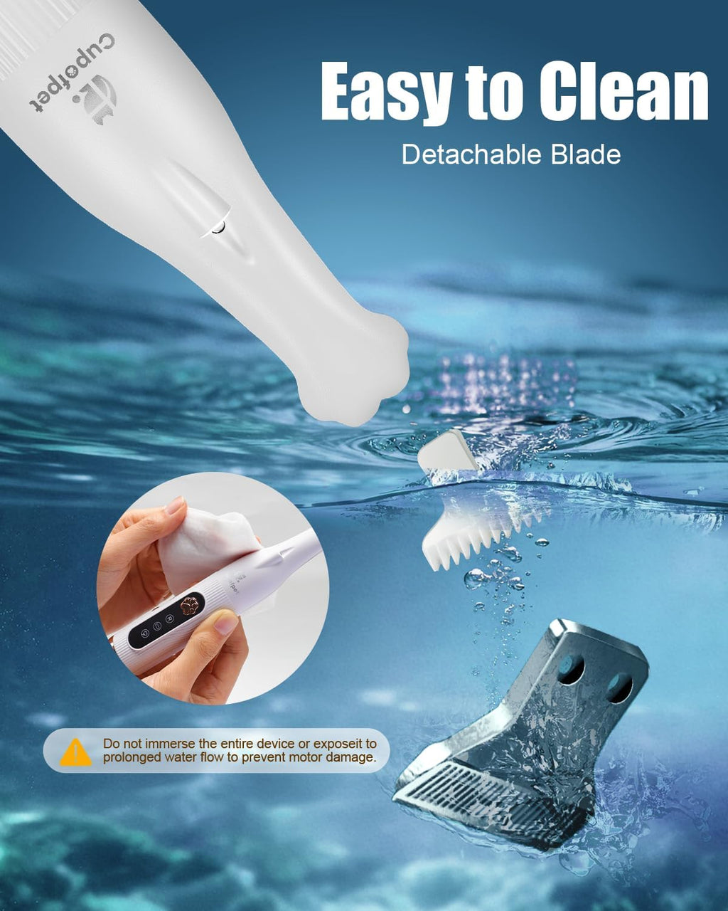 Dog Paw Trimmer for Precision Shaver, Cordless Small Pet Paw Grooming Trimmer, Low Noise for Trimming Dog'S Hair around Paws, Eyes, Ears, Face, Butt(White)