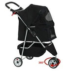 Luxurious 3-in-1 Pet Stroller - Travel-Ready Jogging Carrier for Small Pets