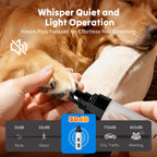 Silent Dog Nail Grinder, Whisper Quiet Claw Trimmer for Sensitive Pets, Safe & Stress-Free Nail Grooming for Dogs and Cats
