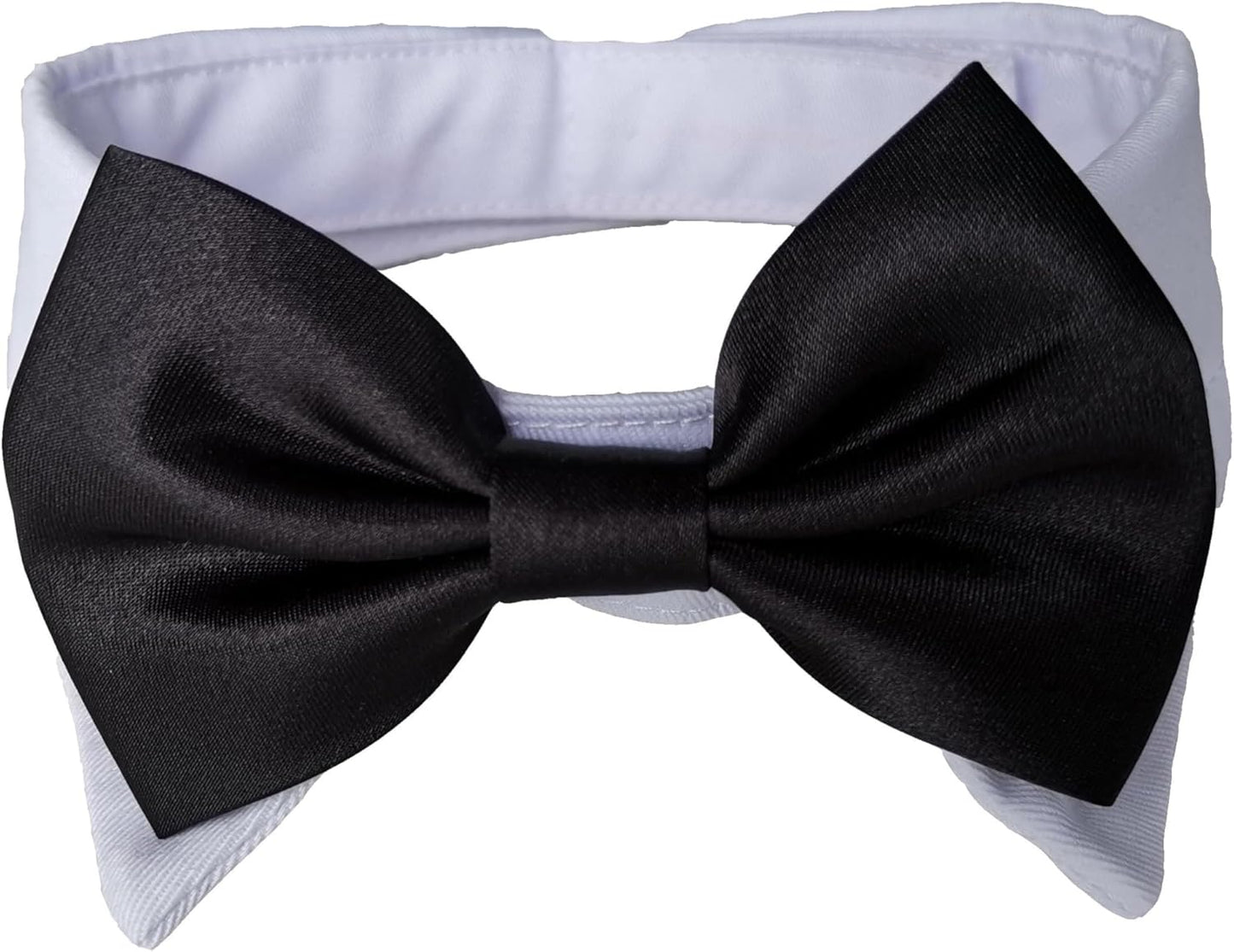 Chic Dog Necktie Tuxedo Set with Adjustable Cotton Collar for Small to Large Dogs