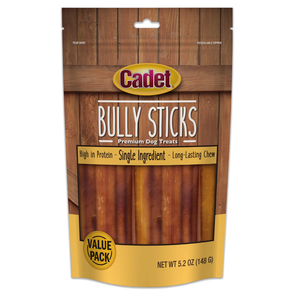 Irresistible Cadet Bully Stick Dog Chews - 5.2 Ounce Pack for Small Dogs