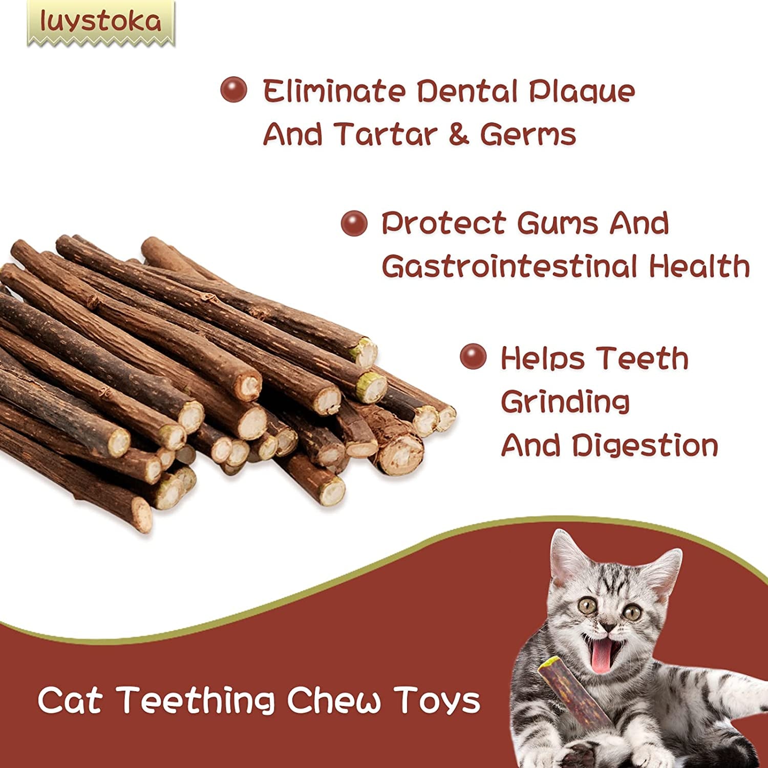 Exciting Silvervine Sticks for Cats - 10PCS of Natural Silvervine & Matatabi Catnip Chew Toys to Keep Your Kitty Active and Engaged