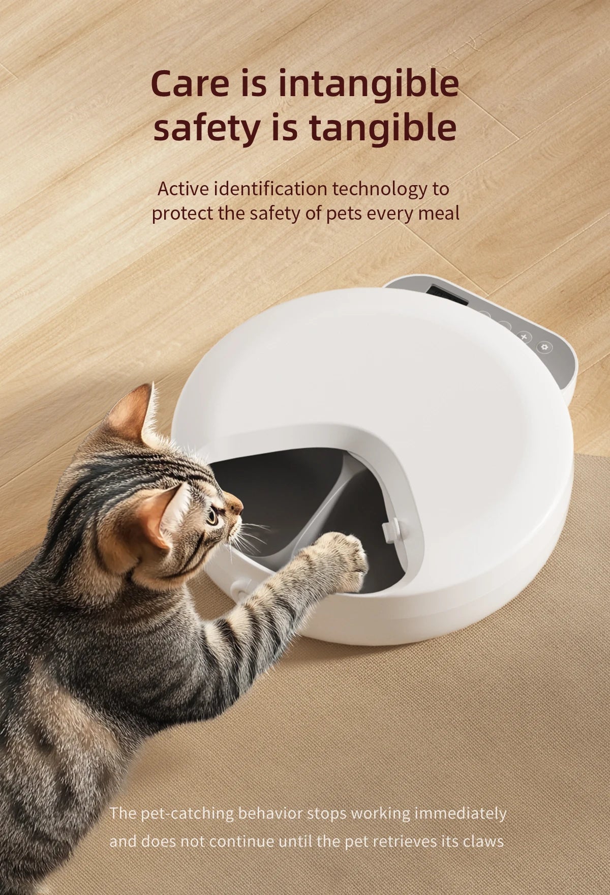 4 Meals Freshness Dry Wet Food Automatic Pet Feeder Cat Smart Feeding Dog Food Dispenser Button Timing Cat Dog Slow Feeding Bowl