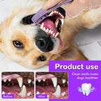 4 Pack Silicone Dog & Cat Finger Toothbrush Kit - Food Grade, Safe, Non-Toxic, Easy Teeth Cleaning, Prevents Bad Breath & Oral Inflammation