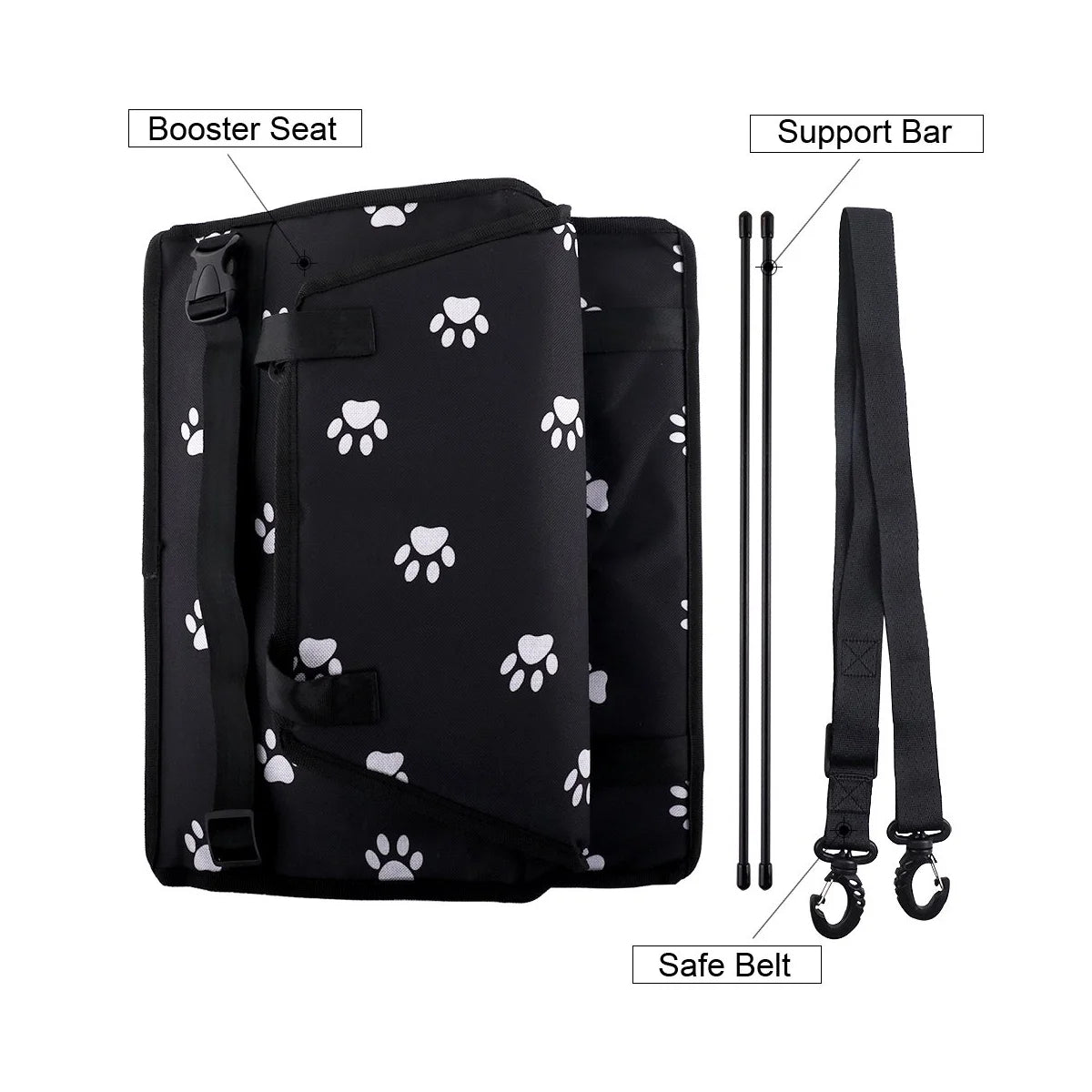 Ultimate Portable Dog Car Seat for Small Pets - Washable Booster Seat with Clip-On Leash for Safe Travel