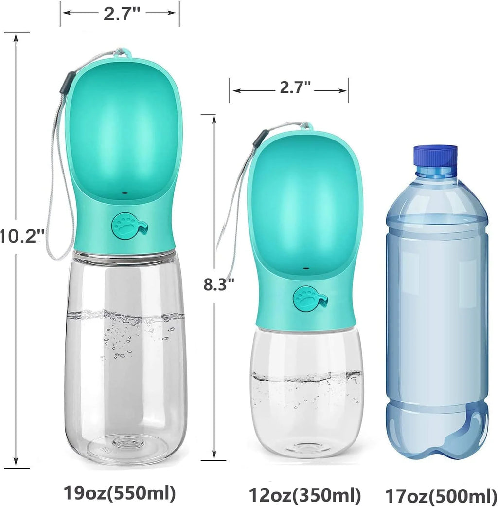 Portable 12Oz Leak-Proof Dog Water Bottle - Ideal for Outdoor Adventures with Your Pet - Blue