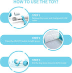 Interactive Dog Toys, Automatic Toys for Dogs to Keep Them Busy, Electronic Dog Bones with Safe & Durable Material, Equipped with Rechargeable USB (Blue)