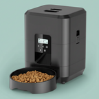 Automatic Pet Feeder with Correct Teal Background