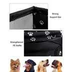 Ultimate Portable Dog Car Seat for Small Pets - Washable Booster Seat with Clip-On Leash for Safe Travel