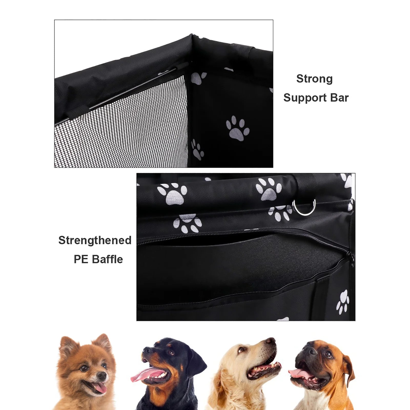 Ultimate Portable Dog Car Seat for Small Pets - Washable Booster Seat with Clip-On Leash for Safe Travel