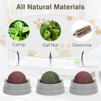 Exciting 3 Pack Catnip Balls - Edible Chew Toys for Cats, Safe Dental Treats for Kittens and Adult Cats, Interactive Wall Play!
