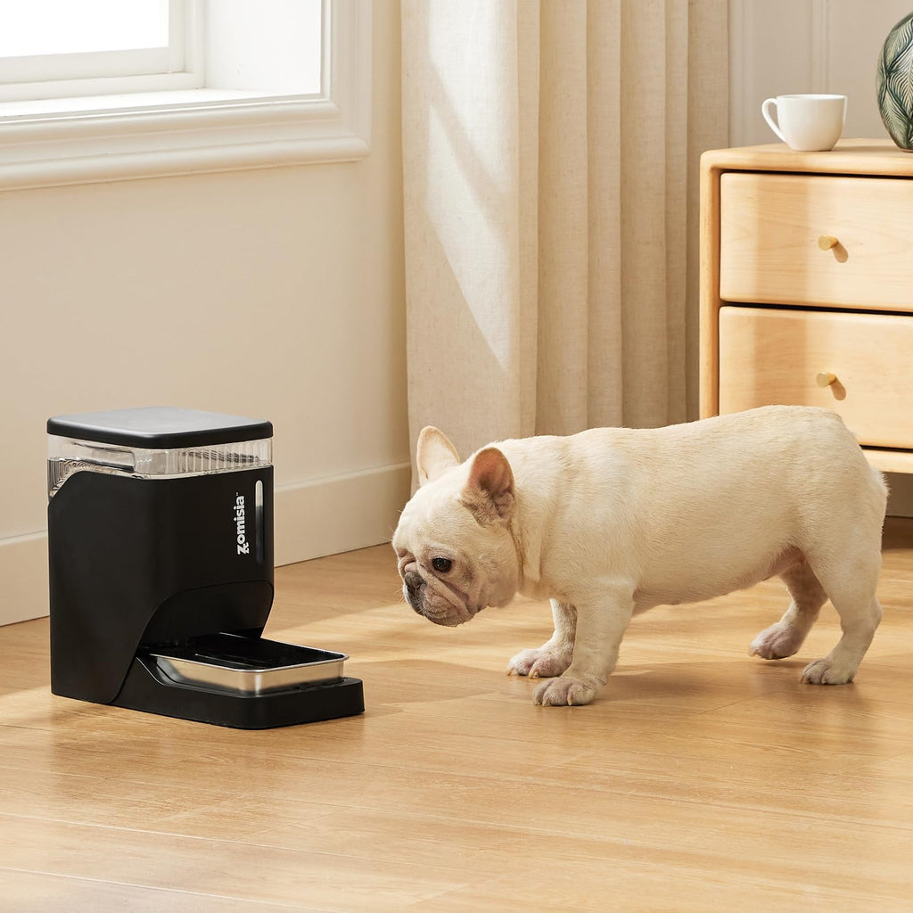 Automatic Dog Water Dispenser 6L with Stainless Steel Bowl, Automatic Water Bowl Dispenser for Cats, 1.6 Gallon Pet Waterer 100% BPA Free, Black