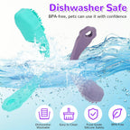 4 Pack Silicone Dog & Cat Finger Toothbrush Kit - Food Grade, Safe, Non-Toxic, Easy Teeth Cleaning, Prevents Bad Breath & Oral Inflammation