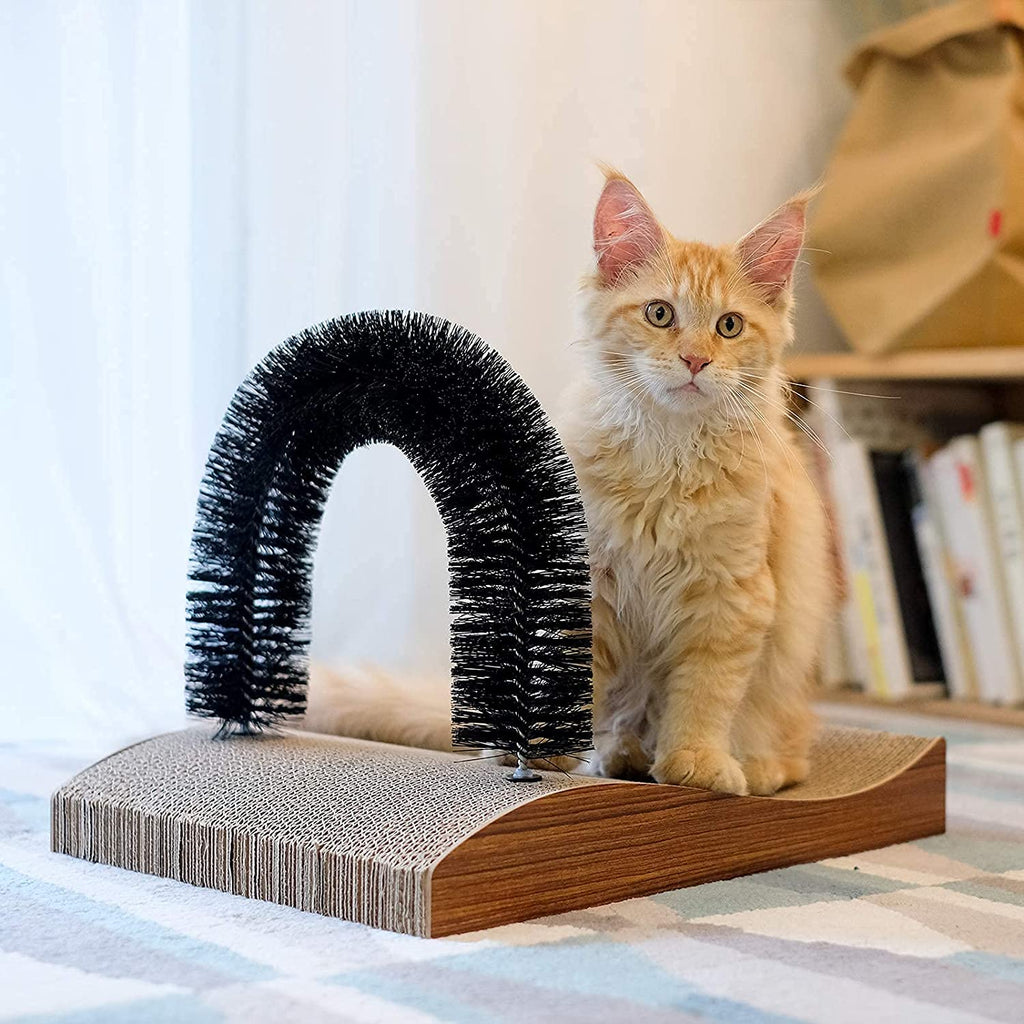 Ultimate Cat Self Groomer & Scratching Pad - 2-in-1 Fun for Your Feline Friend