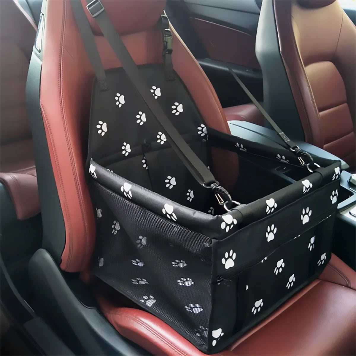 Ultimate Portable Dog Car Seat for Small Pets - Washable Booster Seat with Clip-On Leash for Safe Travel