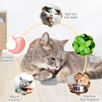 Exciting 3 Pack Catnip Balls - Edible Chew Toys for Cats, Safe Dental Treats for Kittens and Adult Cats, Interactive Wall Play!