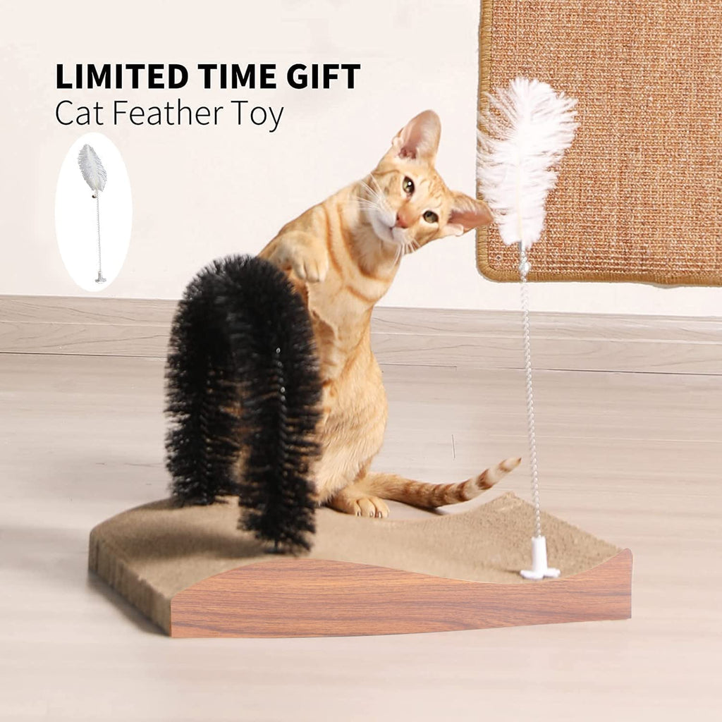 Ultimate Cat Self Groomer & Scratching Pad - 2-in-1 Fun for Your Feline Friend