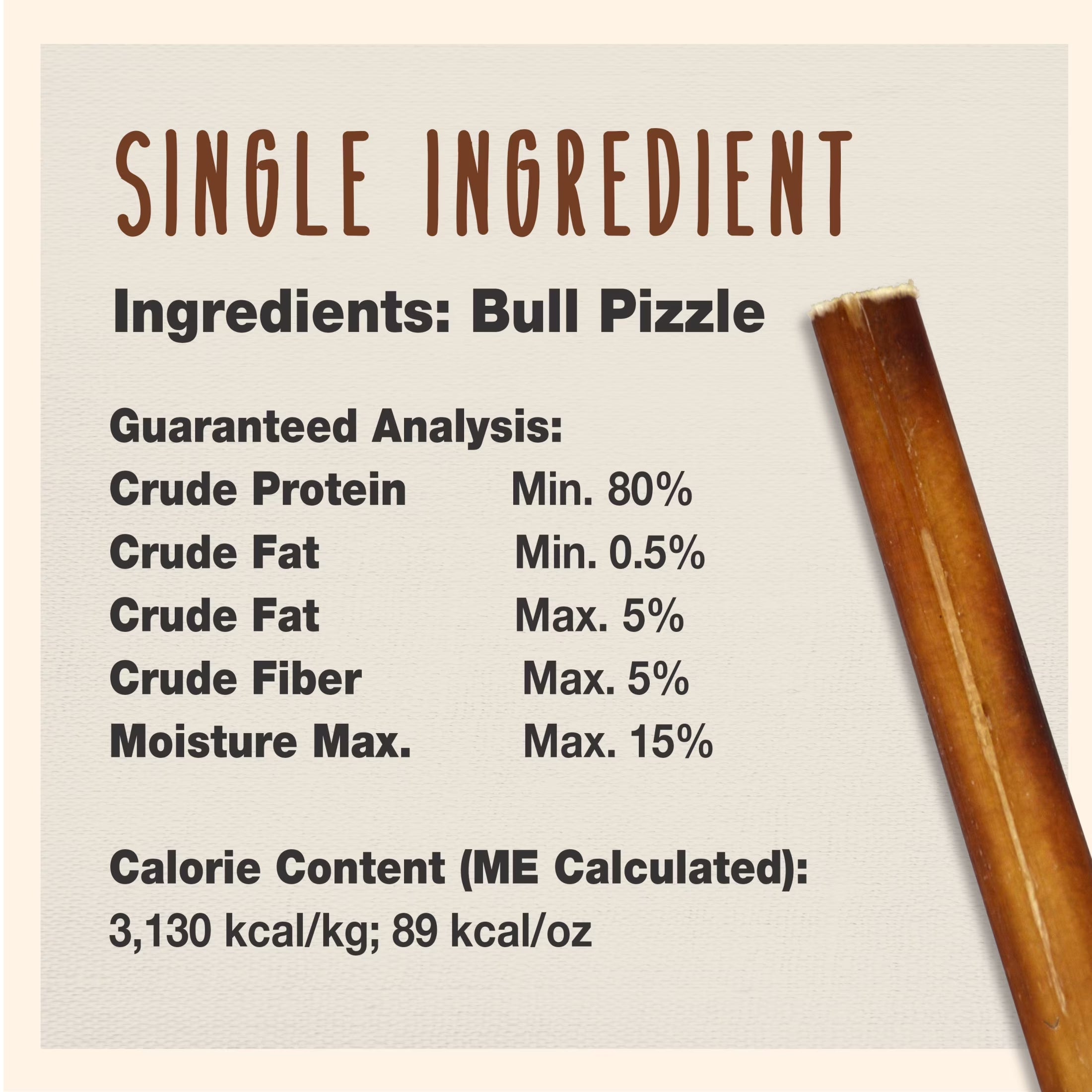 Irresistible Cadet Bully Stick Dog Chews - 5.2 Ounce Pack for Small Dogs