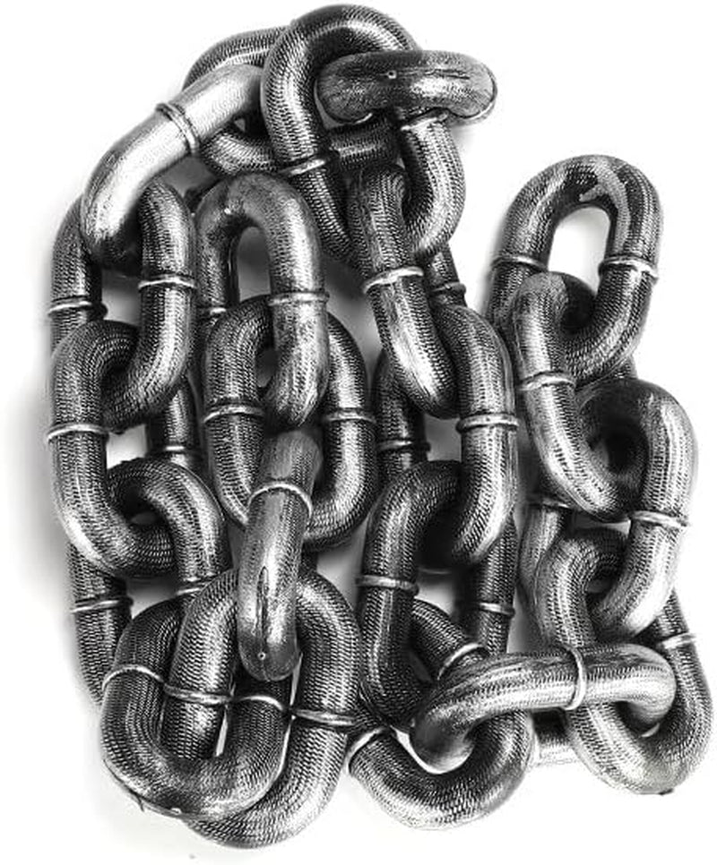 Funny Silvery Big Dog Chain Leash - Durable Plastic, 79" Long for Small Breeds like Chihuahua, Teddy Poodle, and Papillon