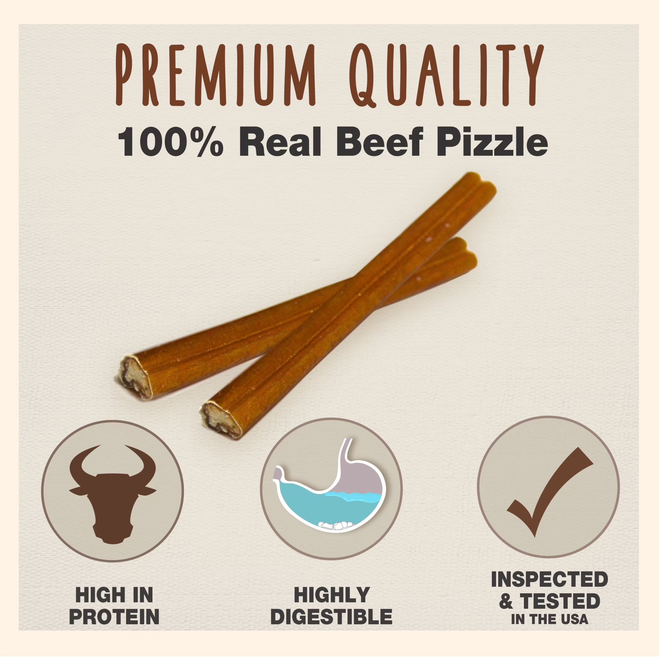Irresistible Cadet Bully Stick Dog Chews - 5.2 Ounce Pack for Small Dogs