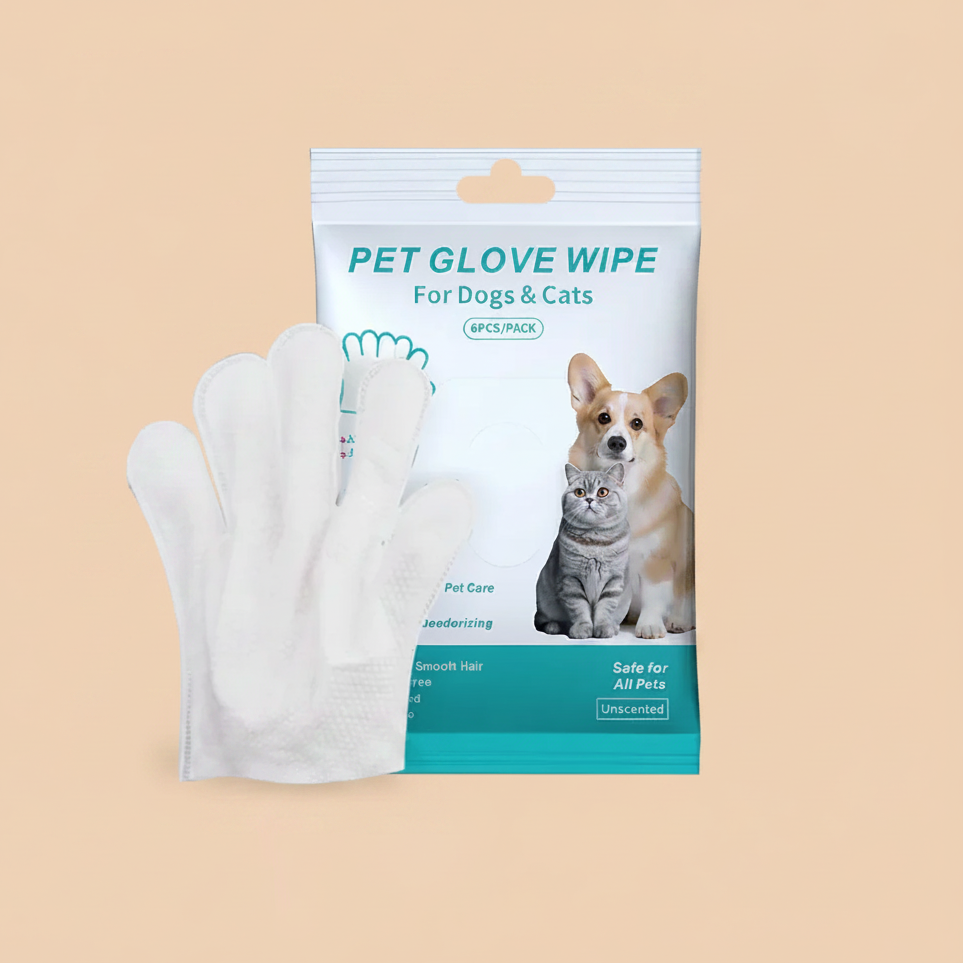 Pet Glove Wipe No Tag Peach Background